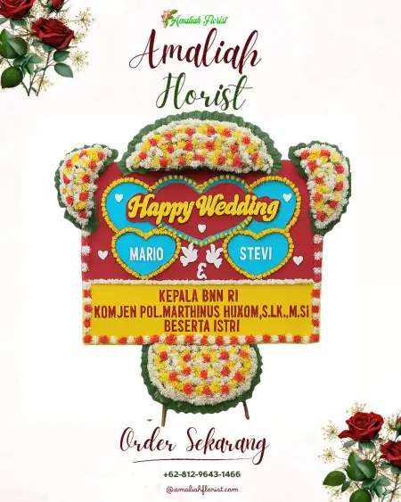 Papan Bunga Pernikahan Berugenjang